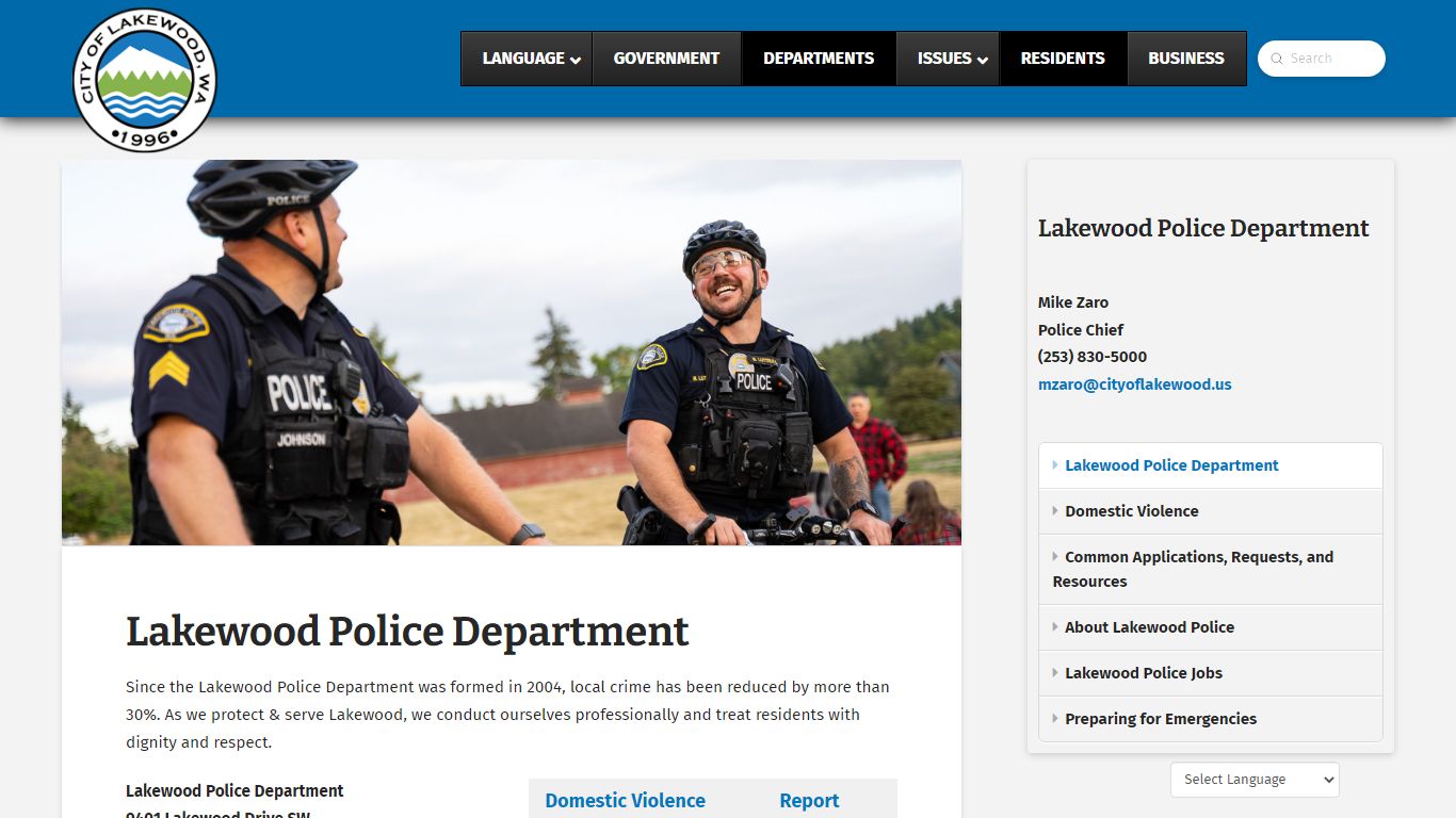 Lakewood Police Department - City of Lakewood