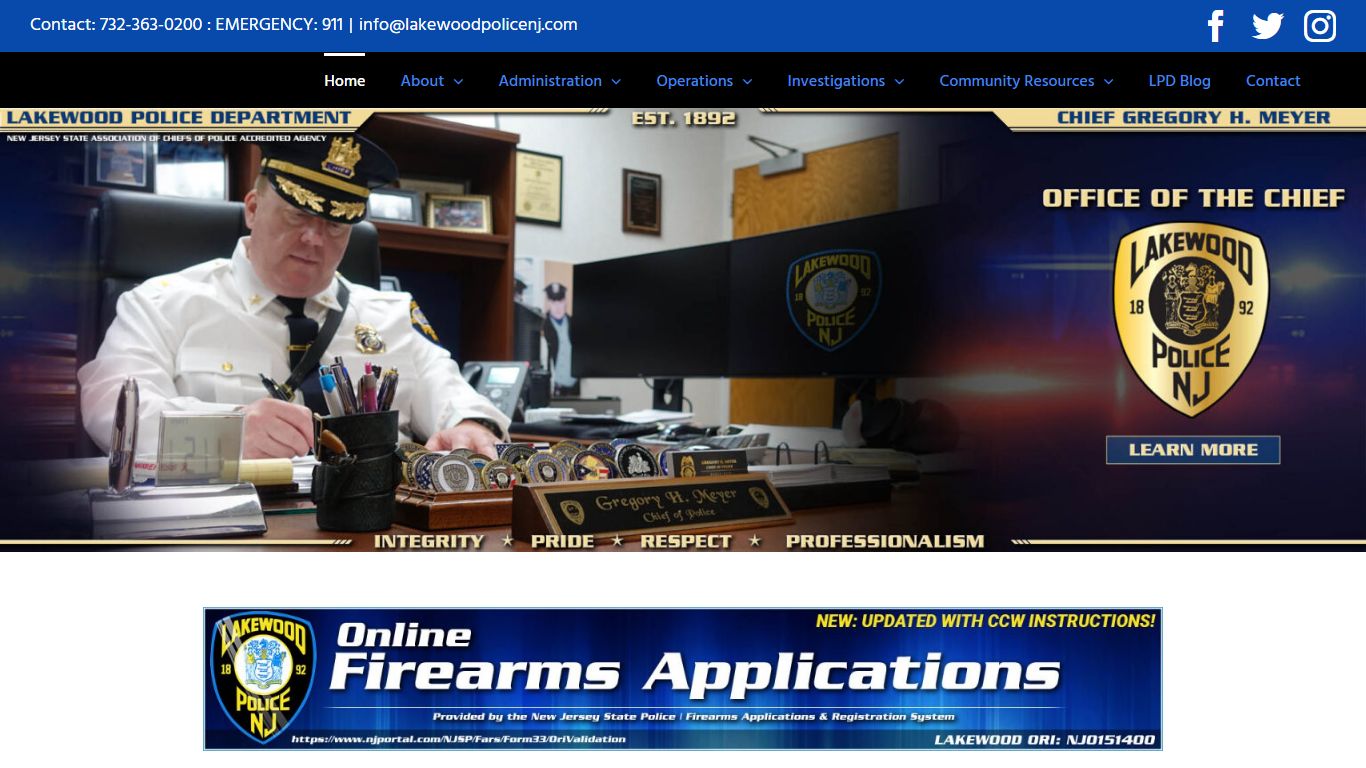 Lakewood New Jersey Police Department Official Site